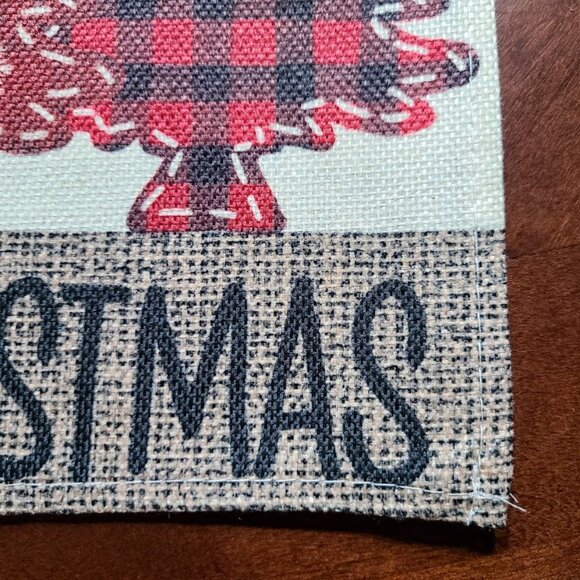 Christmas Table Runner Cottage Farmhouse Decor Red Black Holiday Decoration 120" - Picture 5 of 8